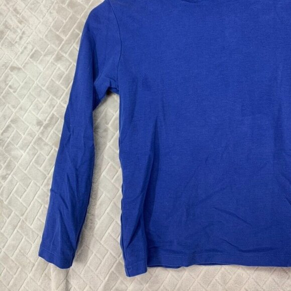 UNIQLO Kids 9/10 T Shirt Blue Long Sleeve Turtle Neck Fitted Base Layer - Picture 3 of 16